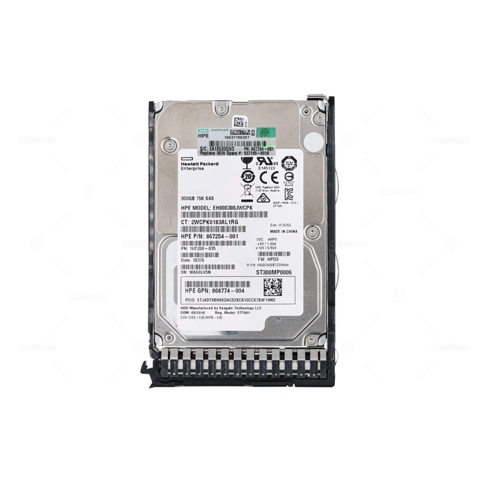 653960-001 HP HDD 300GB 15K SAS 6G 2.5" SFF HOT-SWAP